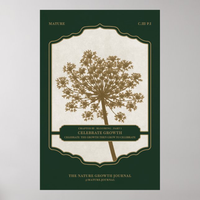 CRESCIMENTO CELEBRADO - Papel Poster de valor (Mat (Frente)