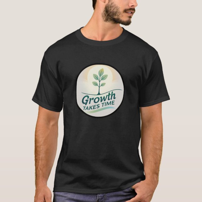 Crescimento leva tempo à camisa - Design de planta (Frente)