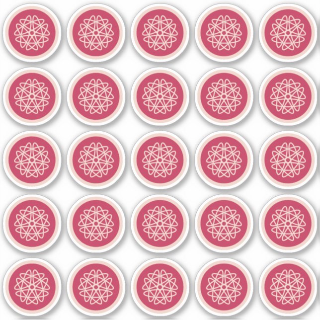 Crescimento Nuclear - magenta no centeio. Adesivos (Frente)