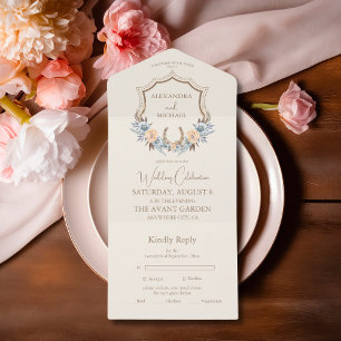 Crest Casamento Floral Boêmio Country Ocidental