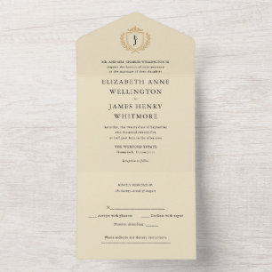 Crest de Antigo Dinheiro Elegante - Casamento em M