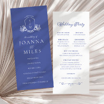 Crest do Monograma Elegante Periwinkle