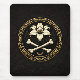 Crest Mouse Pad | Dark Academia Lily & Bones