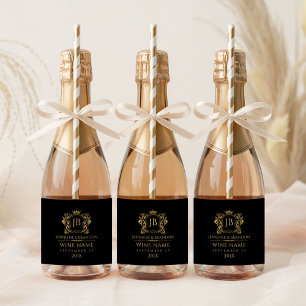 Crestas Florais em Ouro Elegante