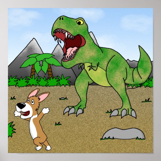 Cretáceo Corgi Poster (Frente)