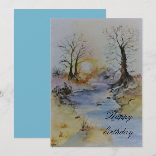 Cria d'água do rio e paisagem (Frente/Verso)