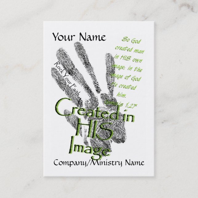 Criado em seu cartão de visita da imagem (Frente)