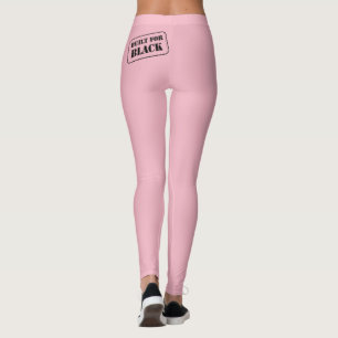 Criado para Leggings cor-de-rosa pretas