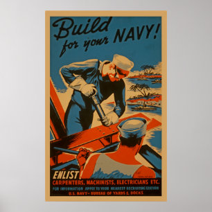 Criado para seus Posters vintage WPA da Guerra Mun