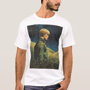 Criador de camisa e menino