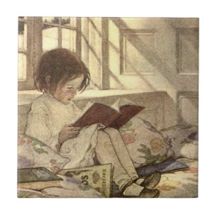 Criança Antiga Lendo um Livro, Jessie Willcox Smit