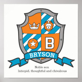 Criança Bryson nome e significado poster crista la