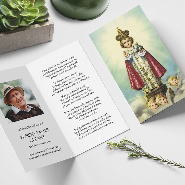 Criança de Perda Funeral Cartões de condolências d (catholic, religious, celebration of life, in loving memory of, prayer cards for bereavement)