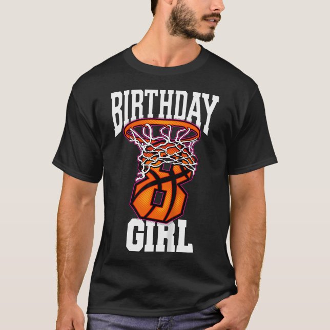 Crianças 8º Aniversário Camisa De Basquete Para Ga (Frente)