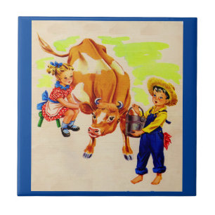 crianças adoráveis com vaca adorável