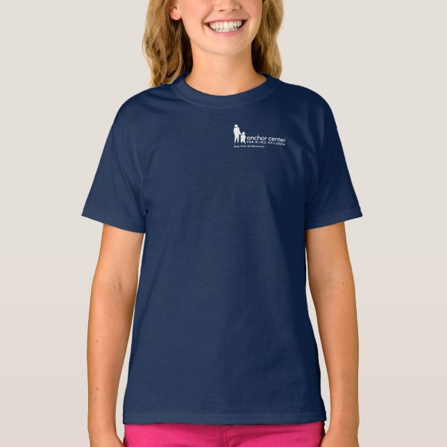 Crianças ancoram com camiseta de flores (Frente)