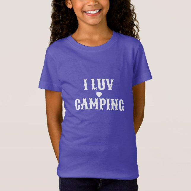 Crianças Andam Camiseta I Luv Camping (Frente)