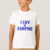 Crianças Andam Camiseta I Luv Camping