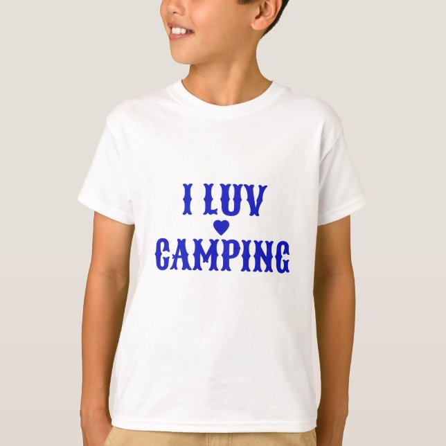Crianças Andam Camiseta I Luv Camping (Frente)