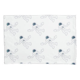 Crianças Astronautas Padrão de Espaços Preto e Bra