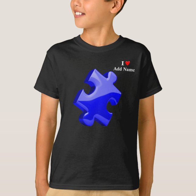 Crianças Autismo Sensibilizam Camisa Quebra-cabeça (Frente)