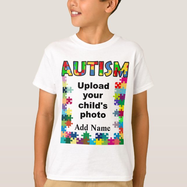 Crianças Autismo Sensibilizam Camisa Quebra-cabeça (Frente)