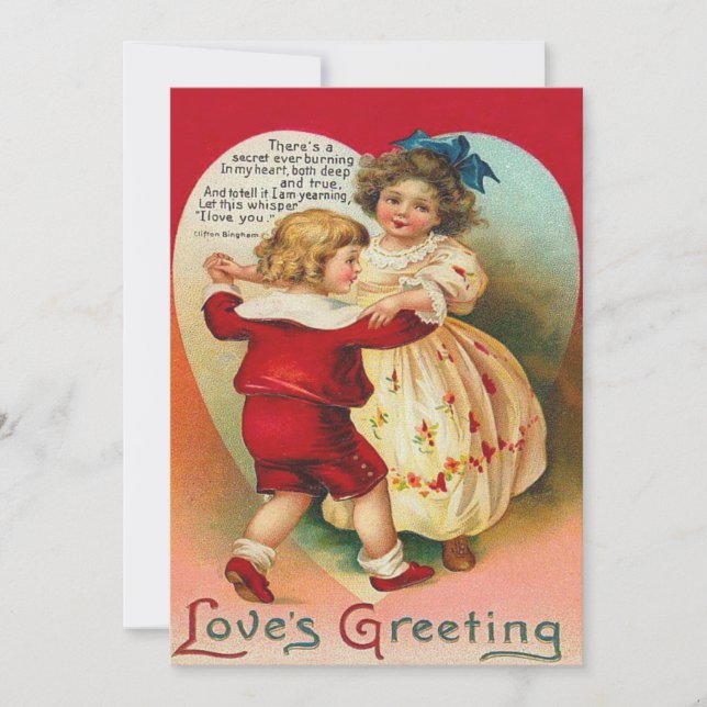 Crianças Bonitas Dançando Convite Para Casamento C (Frente)