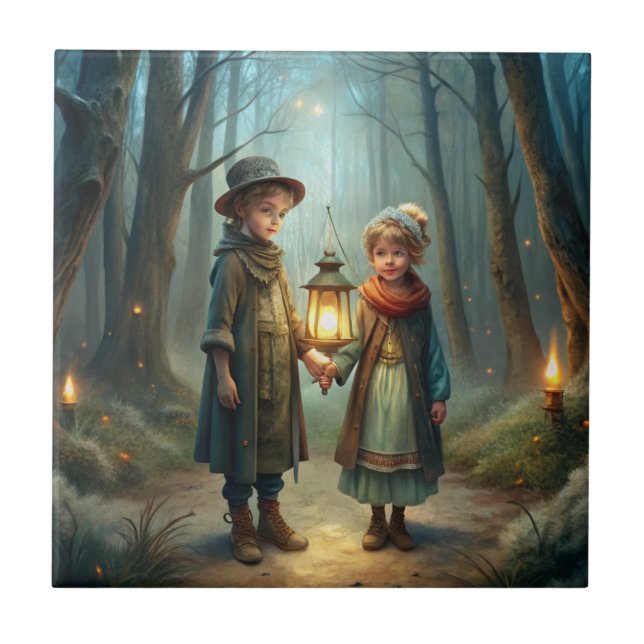 Crianças bonitas no inverno (Frente)