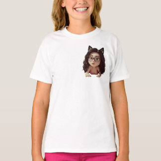 Crianças Brancas com Camisa Bonita de Cabelo Curvo