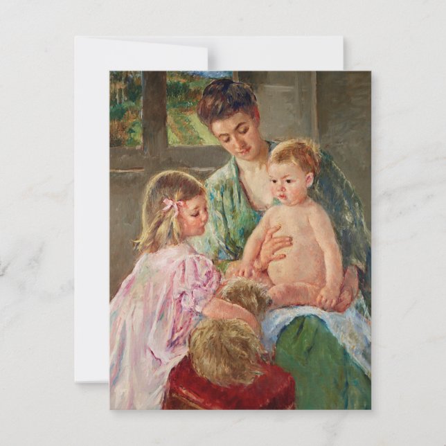 Crianças Brincando com um Cachorro por Mary Cassat (Frente)