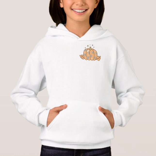 Crianças Caiam No Tema Hoodie - Pumpkin Spice Them (Frente)