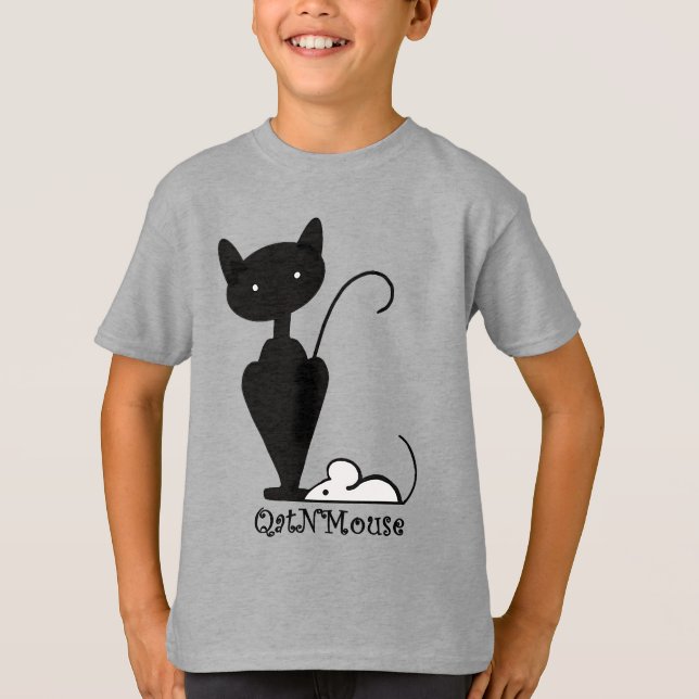 Crianças Camisa do logotipo CatNMouse (Frente)