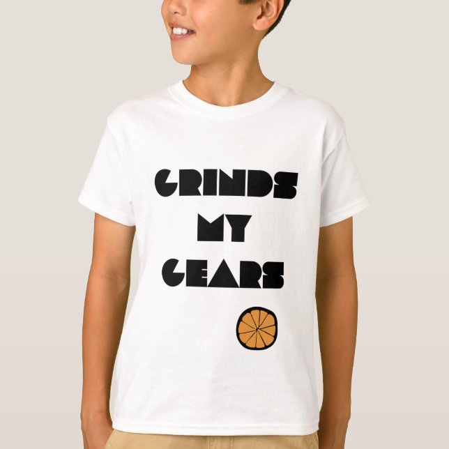 Crianças, camiseta engraçada diz "moi minhas engre (Frente)