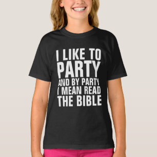 CRIANÇAS Camisetas Cristãs POR FESTA, QUERO DIZER