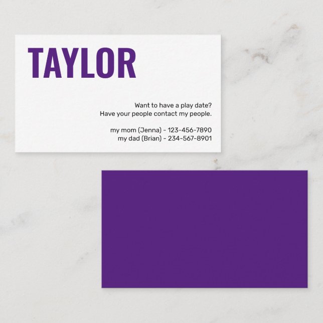 Crianças chamando de cartão para jogar com a garot (Frente/Verso)