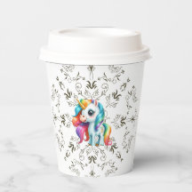 Crianças Coloridas Unicorn Gráficos Florais