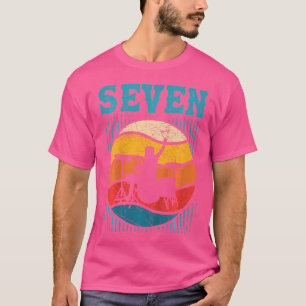 Crianças com 7 anos de idade Camisa 7 Aniversário