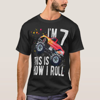Crianças com 7 anos de idade Camisa 7 de aniversár