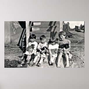 Crianças com Impressão de cachorros