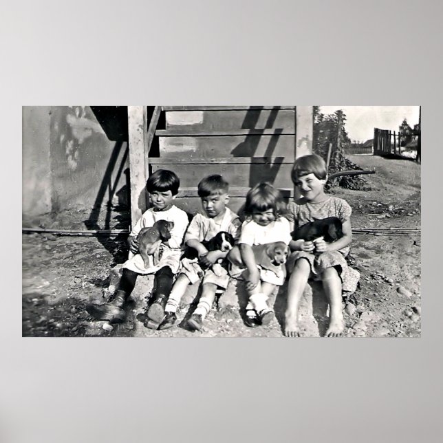 Crianças com Impressão de cachorros (Frente)