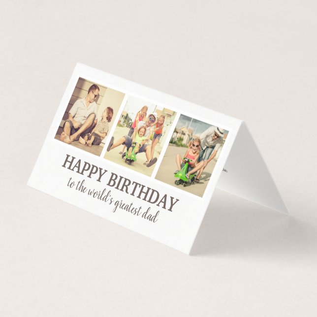 Crianças com várias fotos preparam um feliz Pai de (Frente)