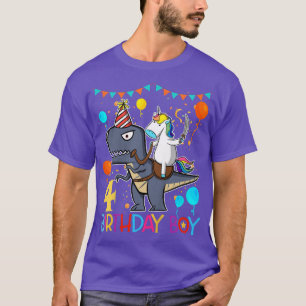 Crianças Crianças Unicórnio Andando Camisa De Dino
