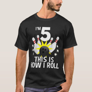 Crianças de 5 anos de Boliche camisa Festa de aniv