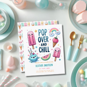 Crianças de aniversário do Sorvete de Pop de gelo