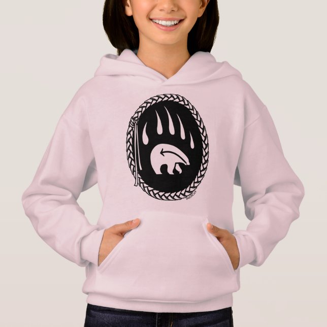 Crianças de Arte do Urso Tribal Hoodie Bear Kids H (Frente)