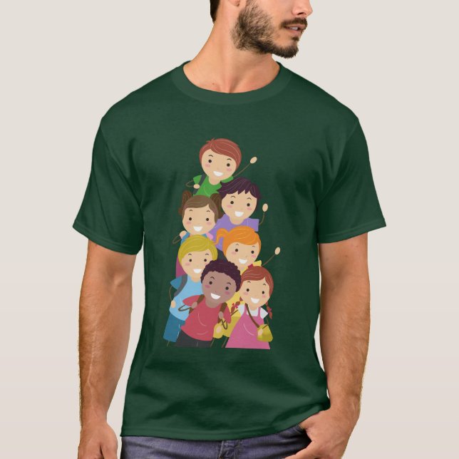 Crianças de camiseta gostaram da festa (Frente)