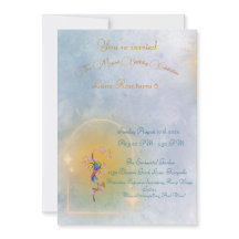 Crianças de convite para o aniversário de fadas má