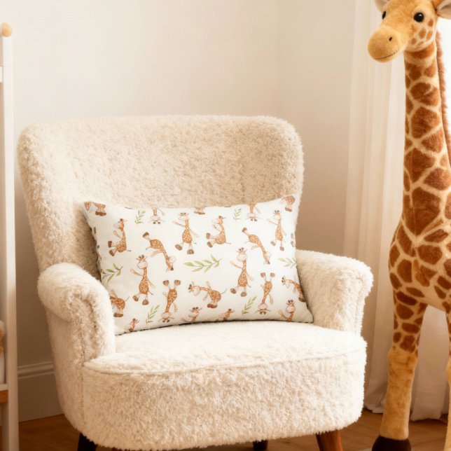 Crianças de Girafa de Animais Selvagens (pillow with giraffe pattern)