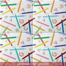 Crianças de padrões de lápis coloridas