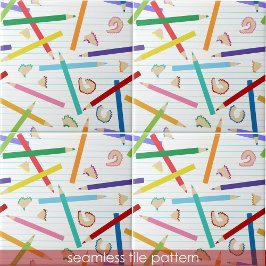 Crianças de padrões de lápis coloridas